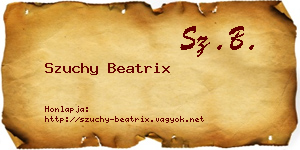 Szuchy Beatrix névjegykártya